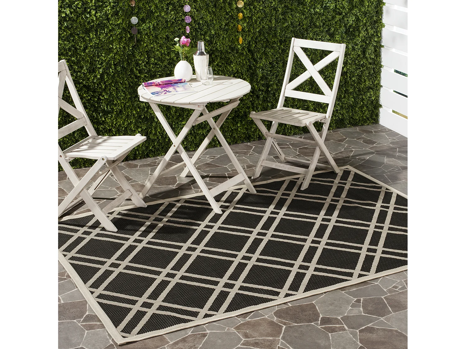 Tapis Noir/Neutre 122 X 170 cm - Thalia