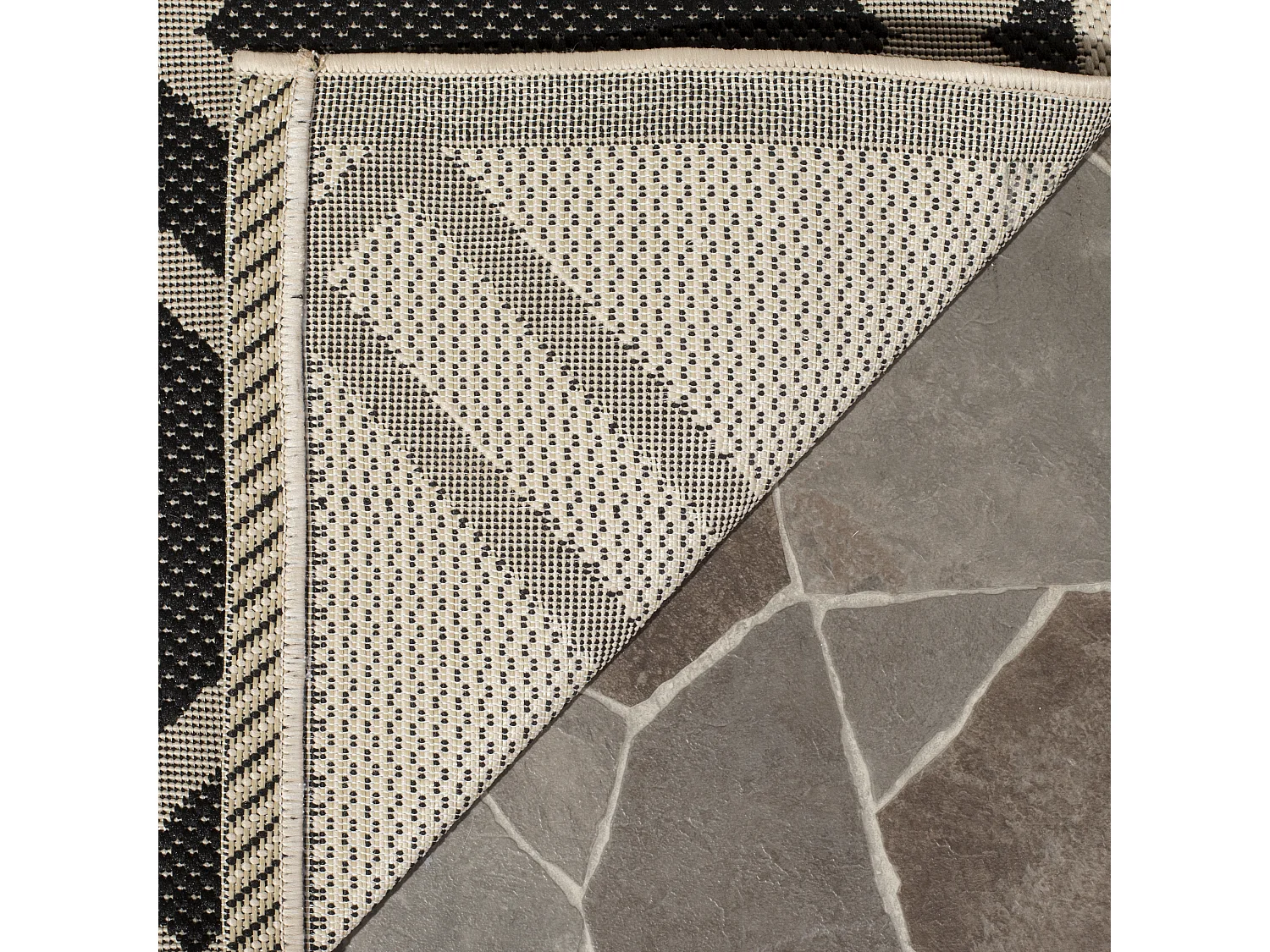 Tapis Noir/Neutre 122 X 170 cm - Thalia