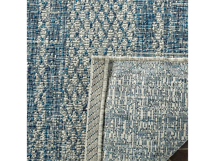Tapis Gris/Bleu 122 X 170 cm - Rafal