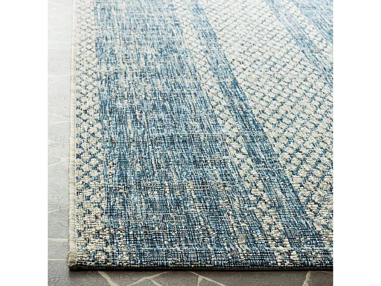 Tapis Gris/Bleu 122 X 170 cm - Rafal