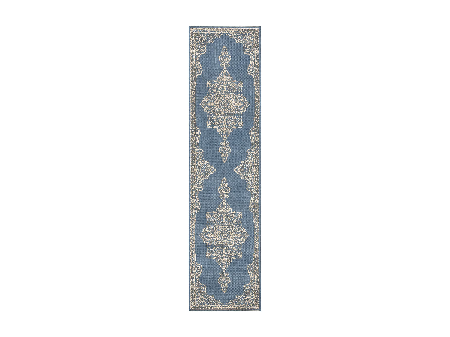 Tapis Neutre/Bleu 61 X 244 cm - Tropea