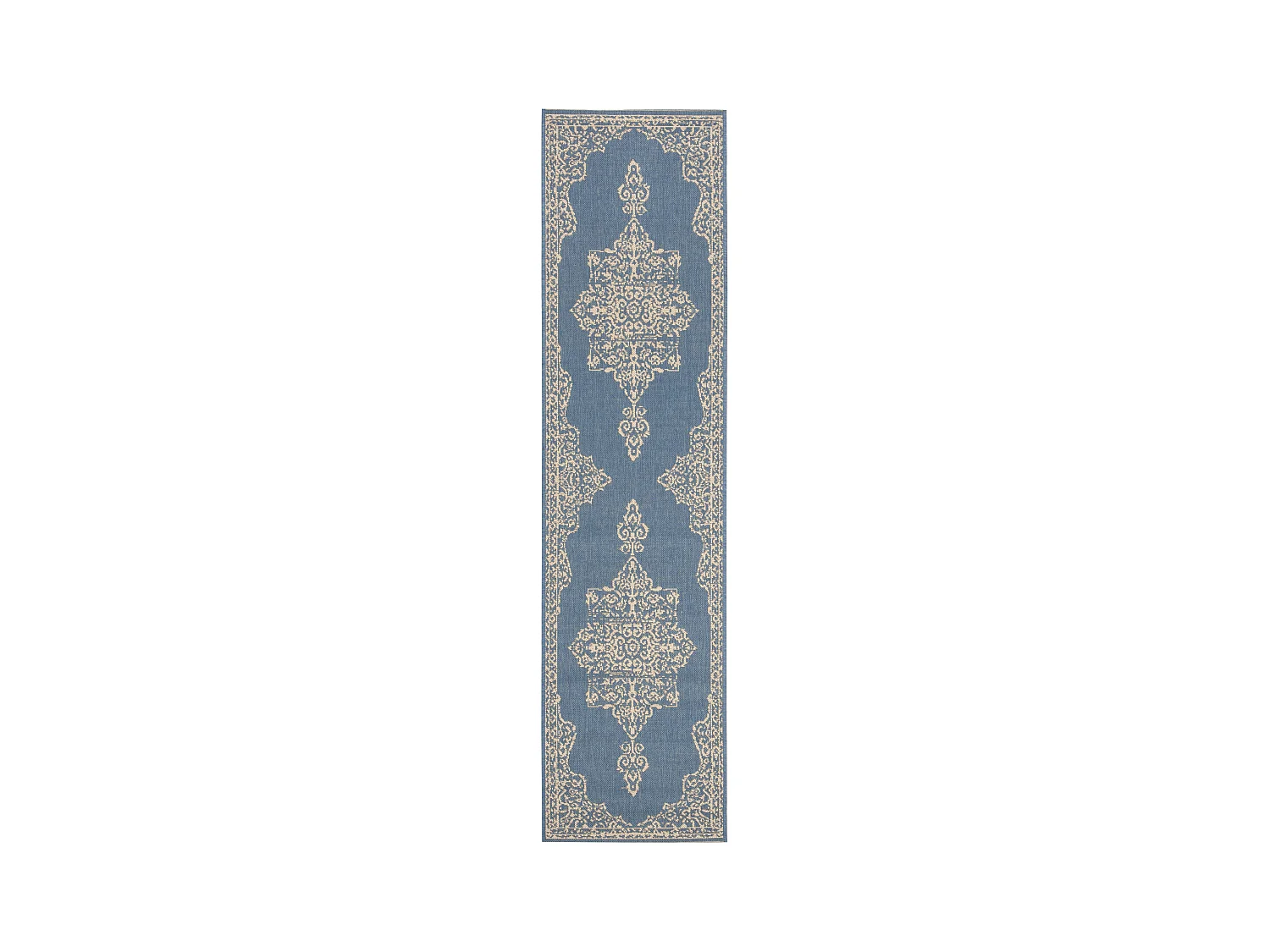 Tapis Neutre/Bleu 61 X 244 cm - Tropea