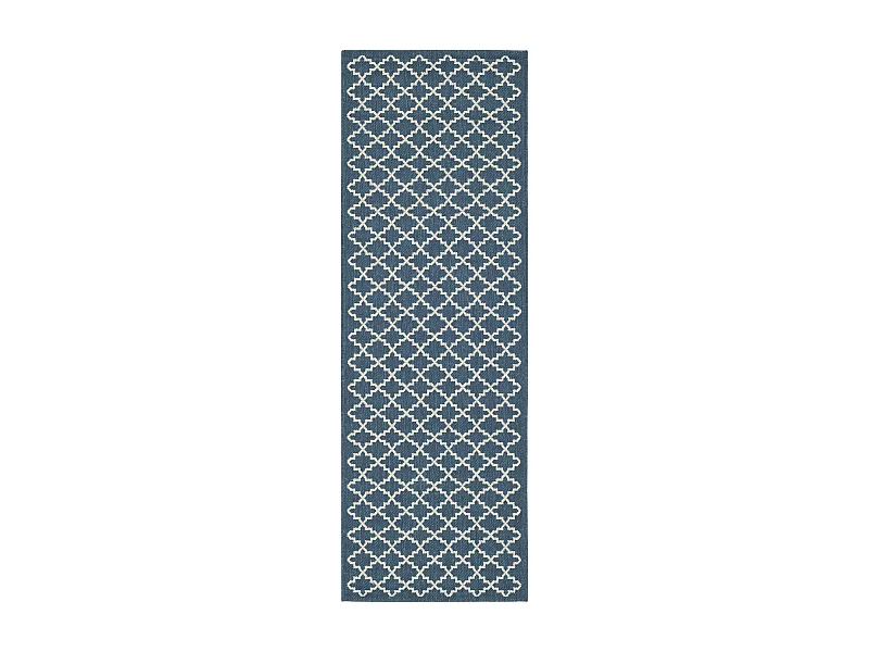 Tapis Bleu Marine/Neutre 69 X 244 cm - Zinnia
