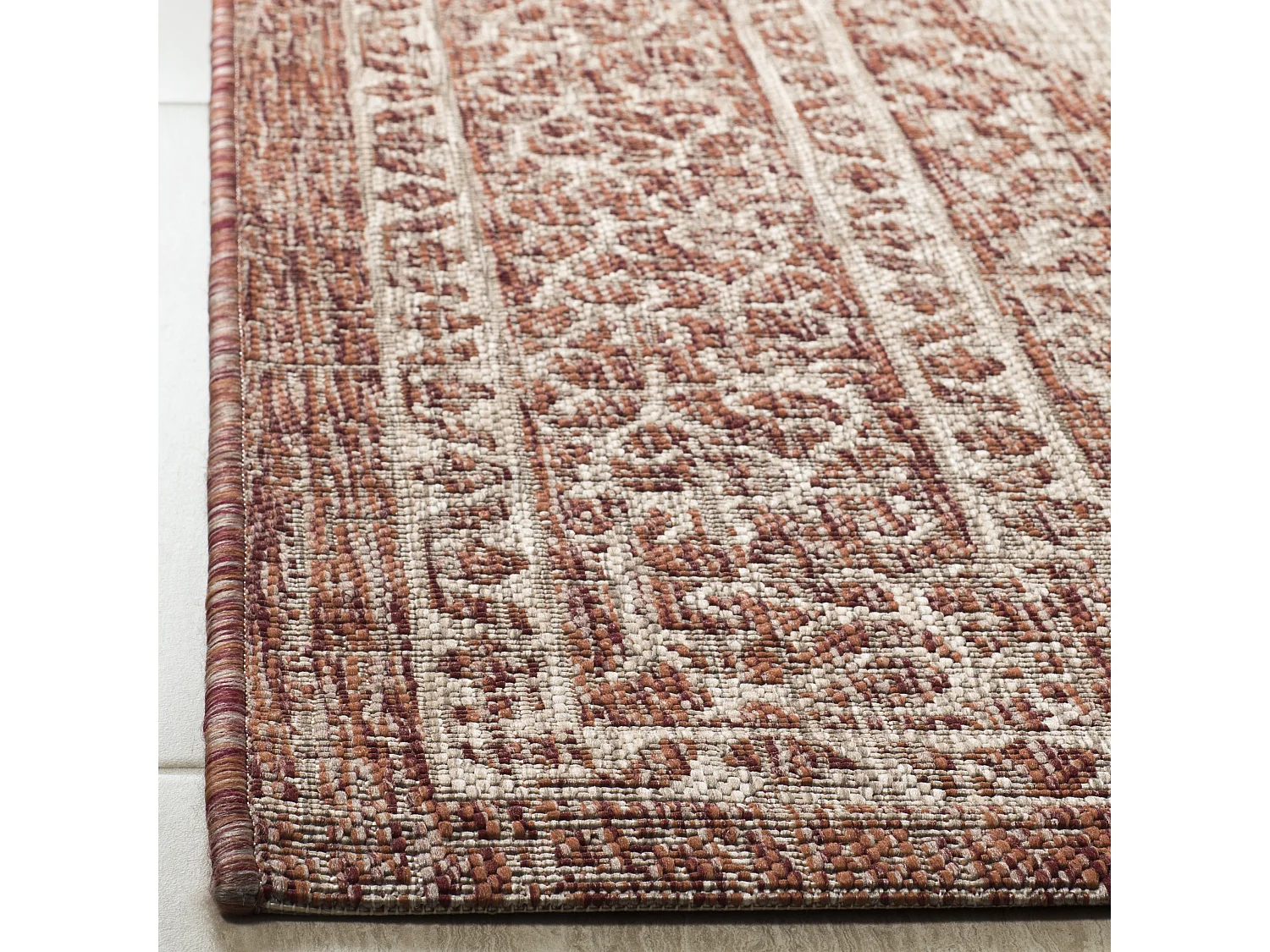 Tapis Neutre/Orange 79 X 152 cm - Amira