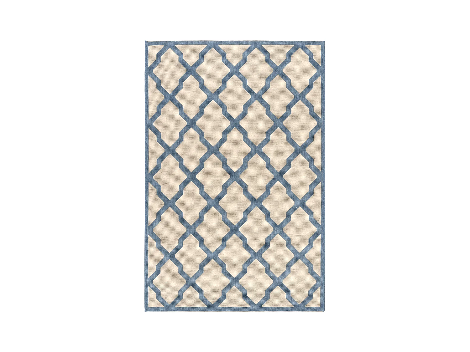 Tapis Neutre/Bleu 79 X 152 cm - Lewine