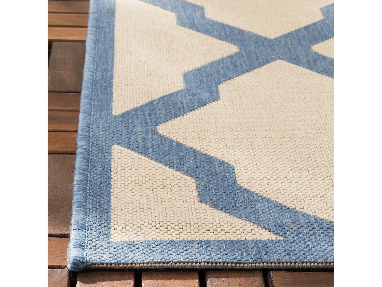Tapis Neutre/Bleu 79 X 152 cm - Lewine