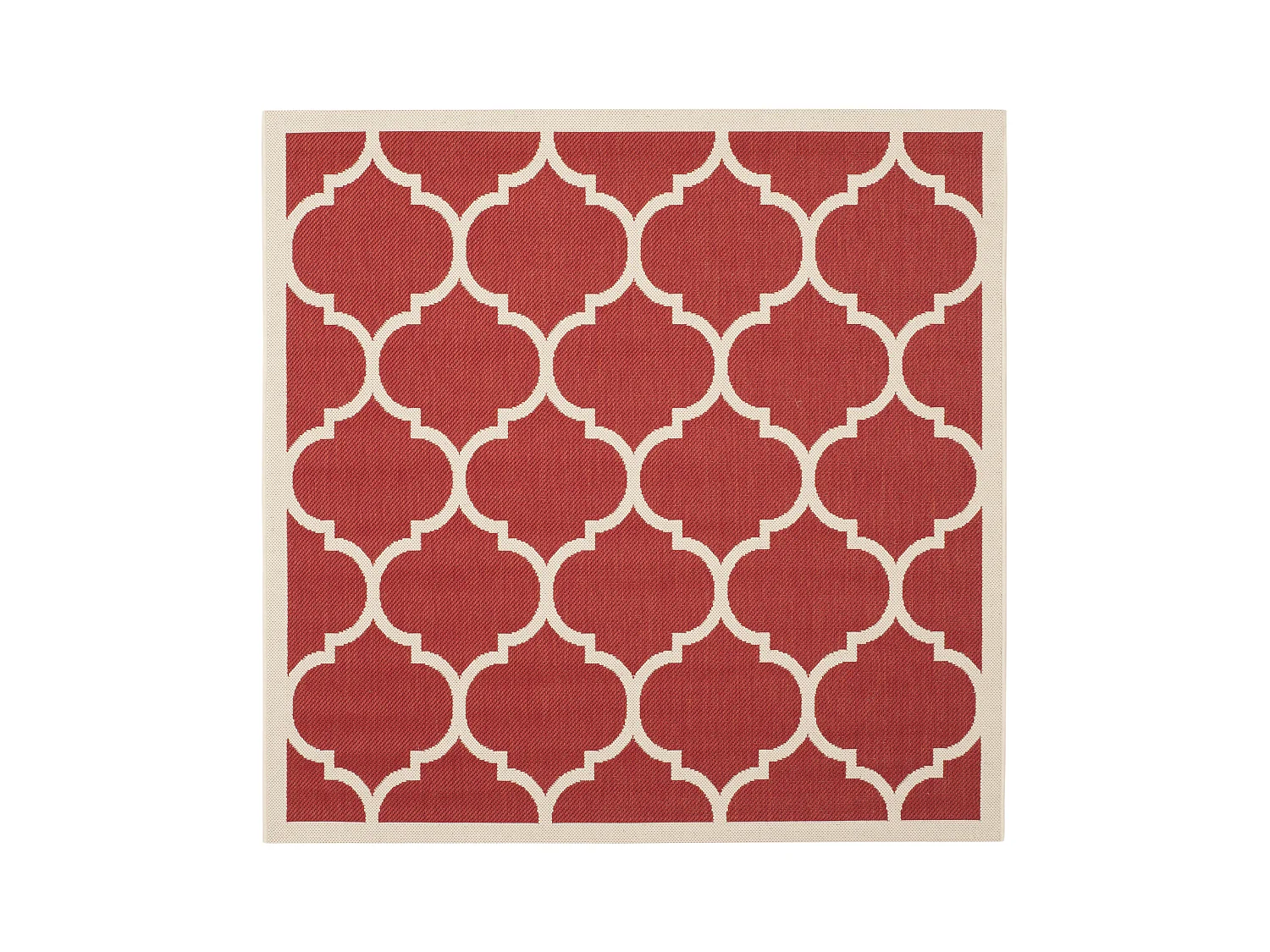 Tapis Rouge/Neutre 160 X 160 cm - Arista