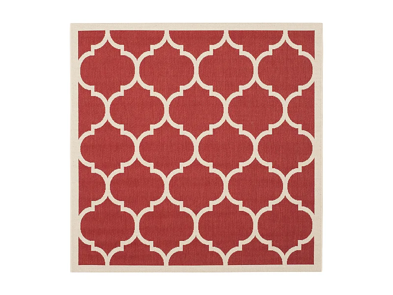 Tapis Rouge/Neutre 160 X 160 cm - Arista