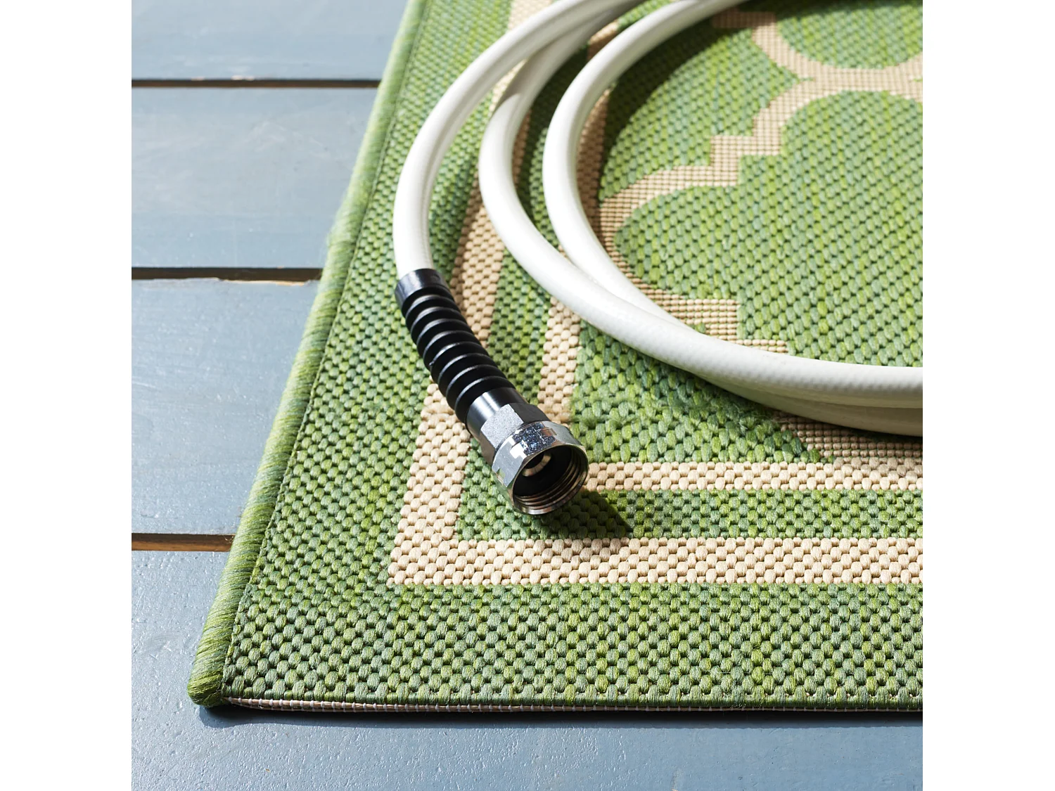 Tapis Vert/Neutre 122 X 170 cm - Bleeker