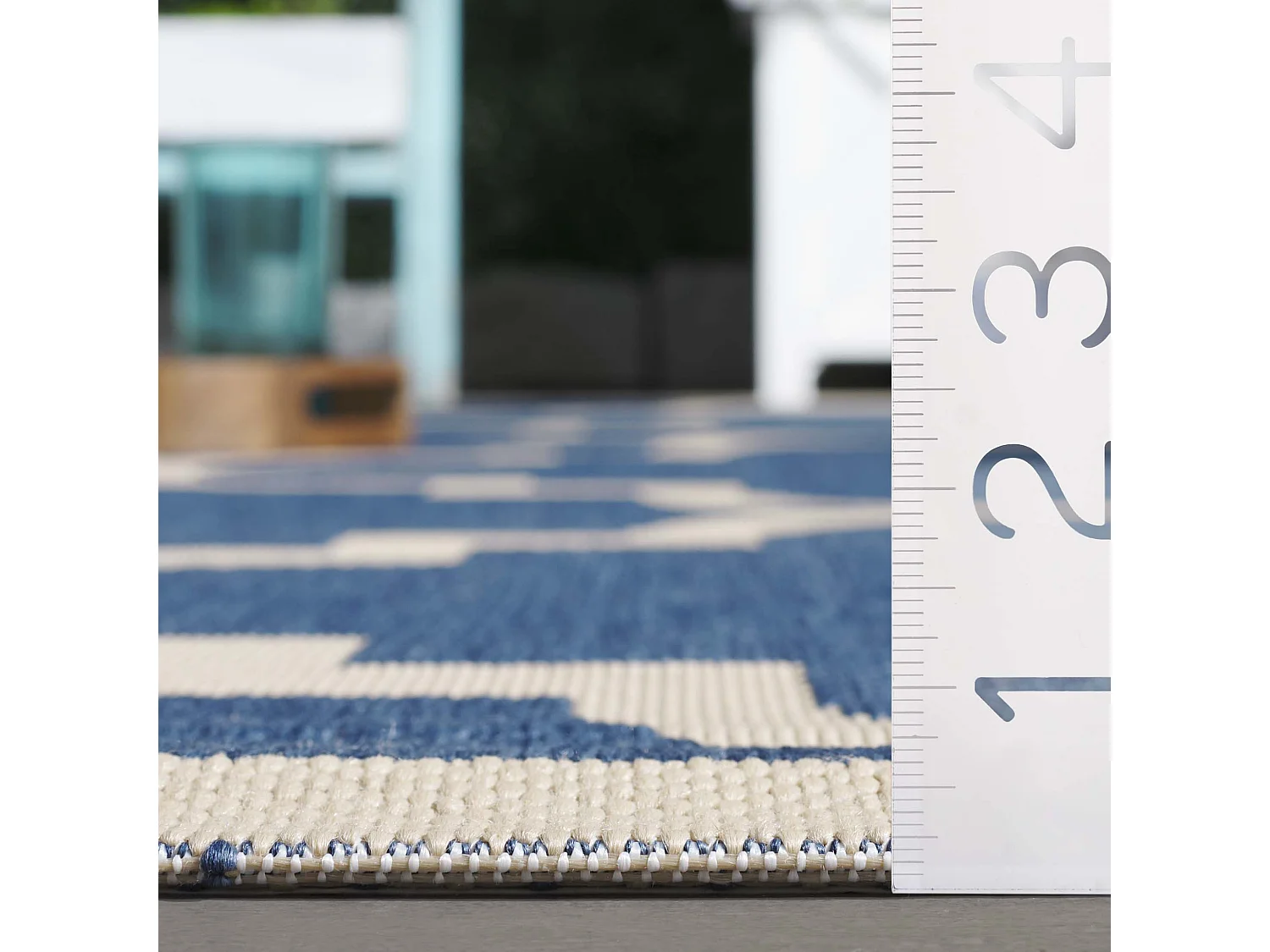 Tapis Bleu/Neutre 79 X 152 cm - Jojo
