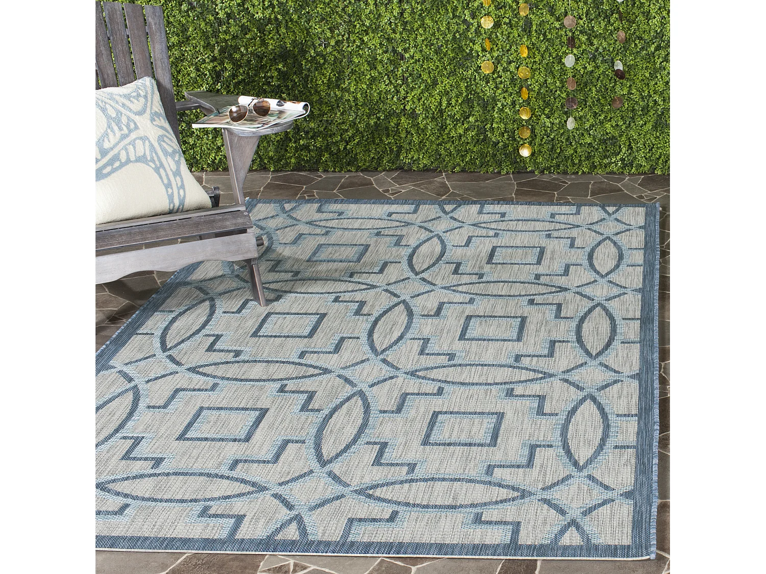 Tapis Gris/Bleu Marine 201 X 290 cm - Jade