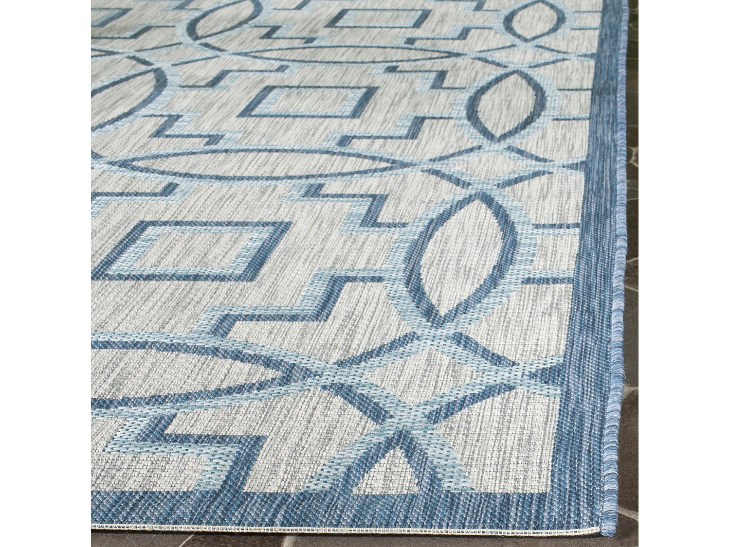 Tapis Gris/Bleu Marine 201 X 290 cm - Jade