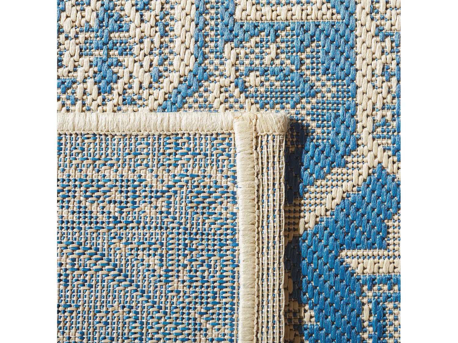 Tapis Bleu/Neutre 122 X 183 cm - Elba