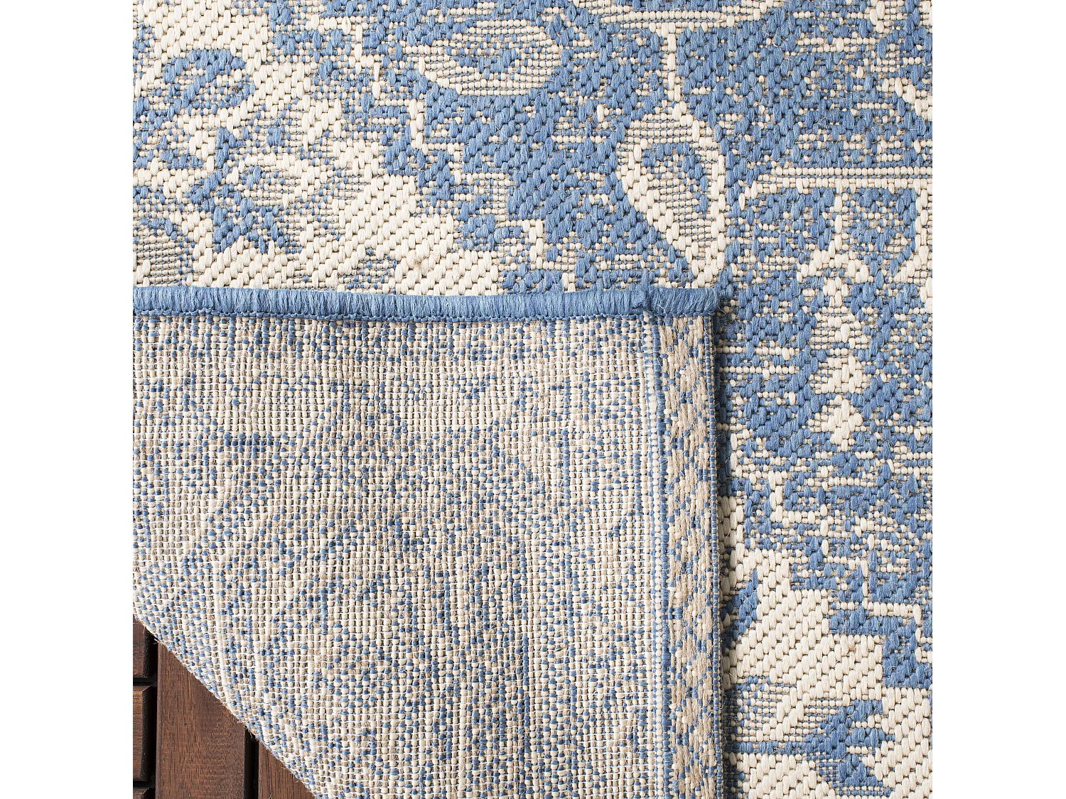 Tapis Neutre/Bleu 122 X 183 cm - Elba