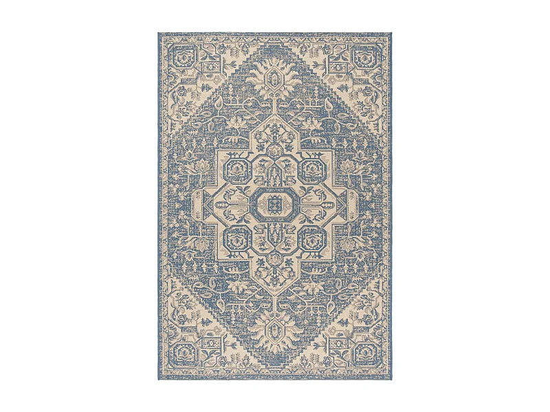 Tapis Neutre/Bleu 122 X 183 cm - Elba