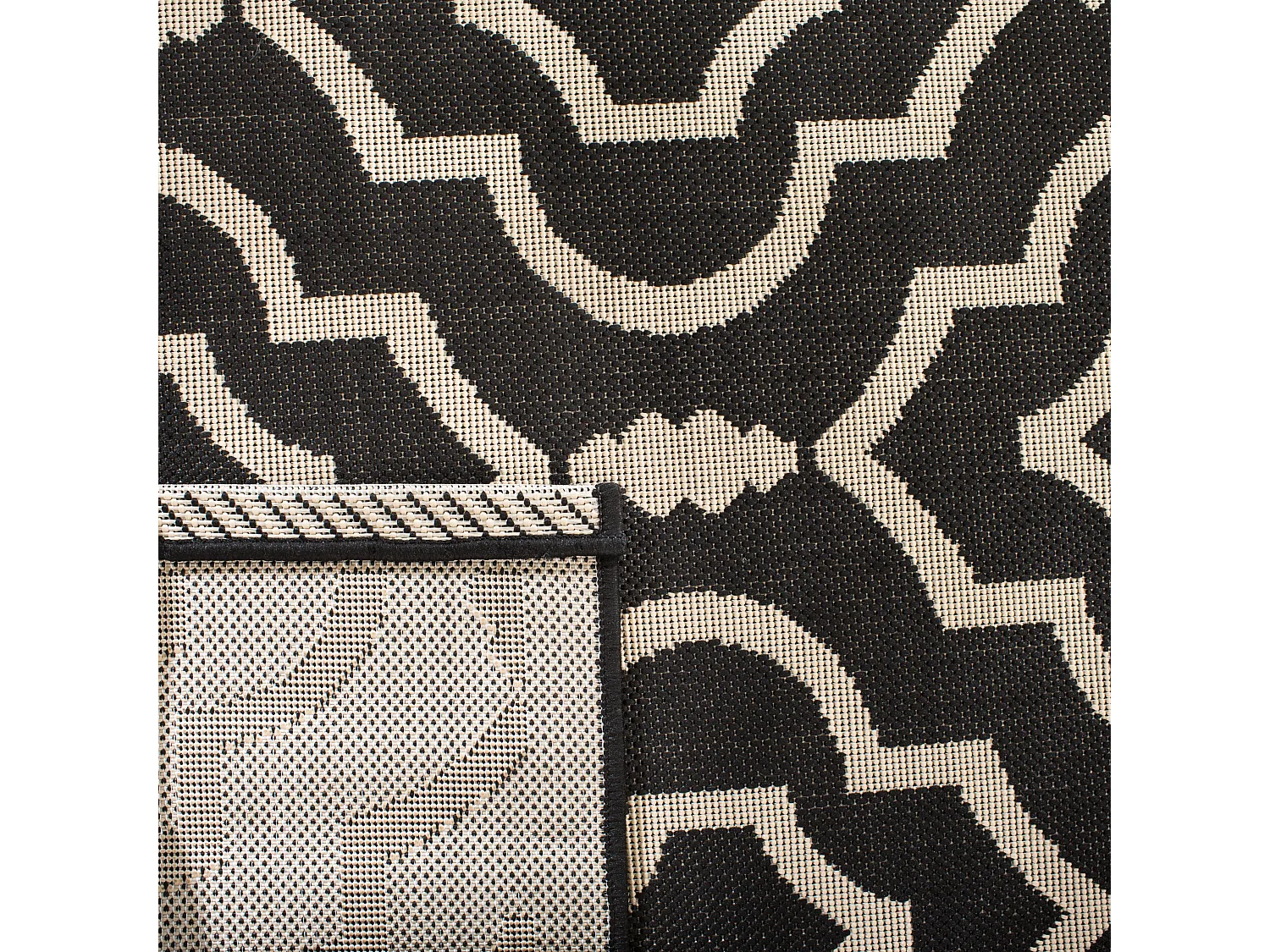 Tapis Noir/Neutre 160 X 231 cm - Mykonos