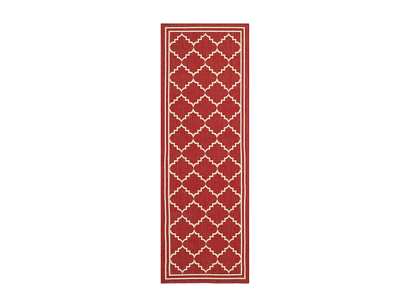 Tapis Rouge/Neutre 69 X 244 cm - Oriah
