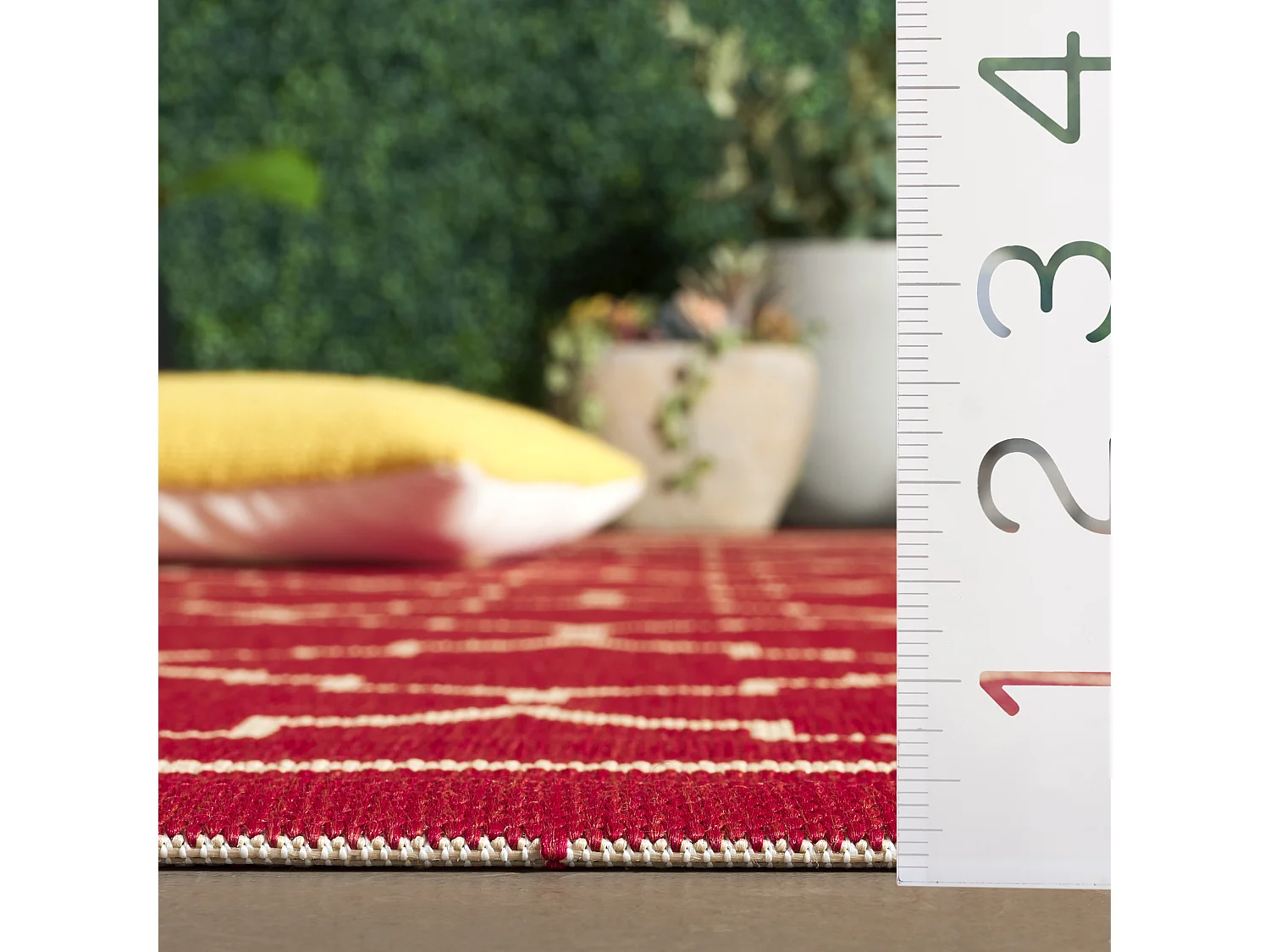 Tapis Rouge/Neutre 69 X 244 cm - Oriah