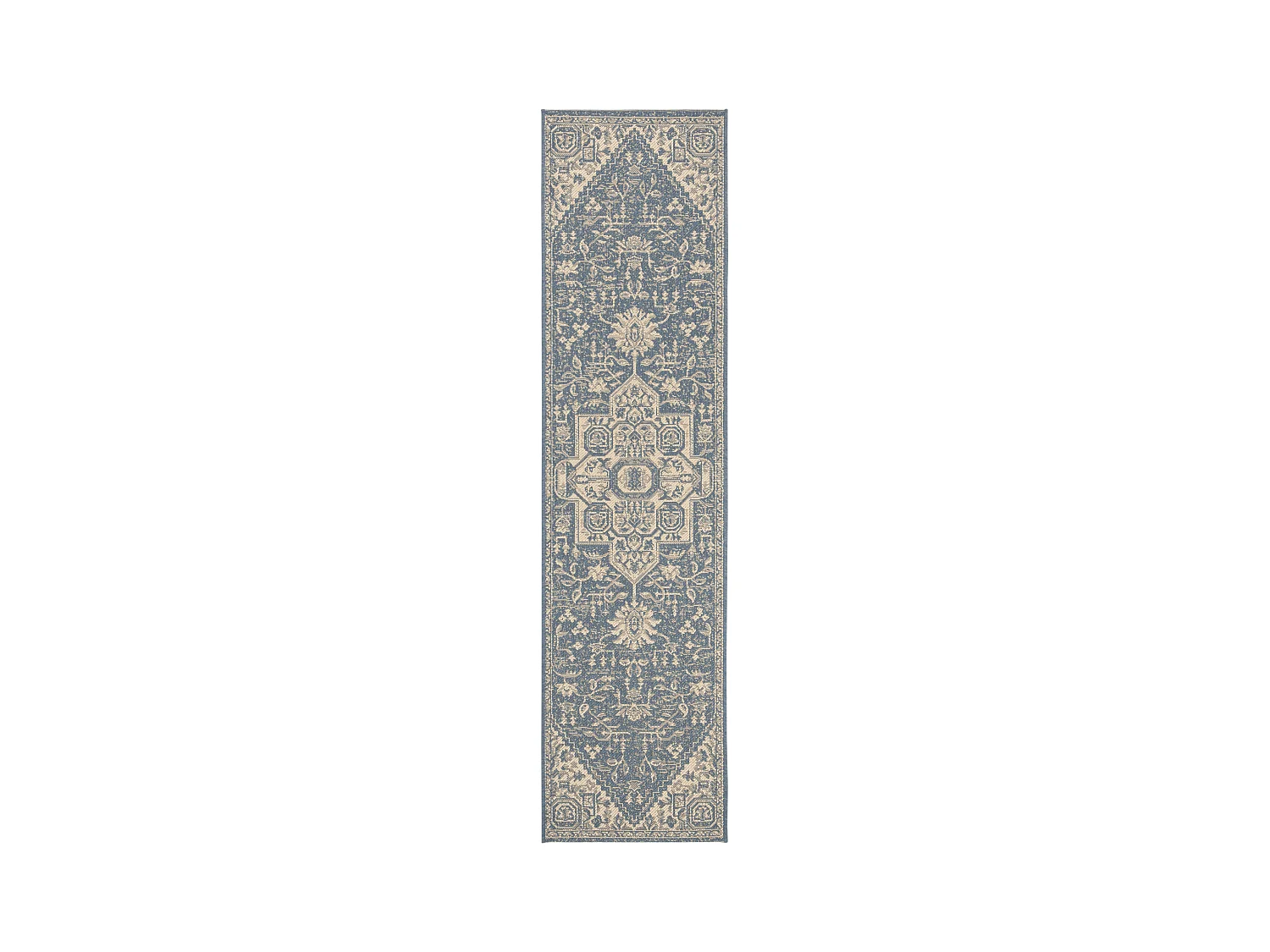 Tapis Neutre/Bleu 61 X 244 cm - Elba