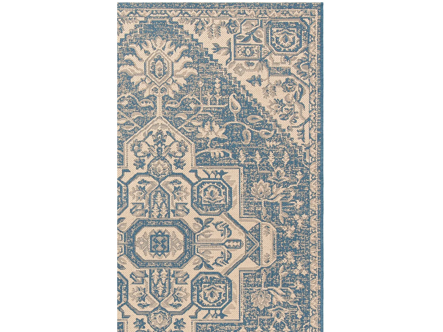 Tapis Neutre/Bleu 61 X 244 cm - Elba