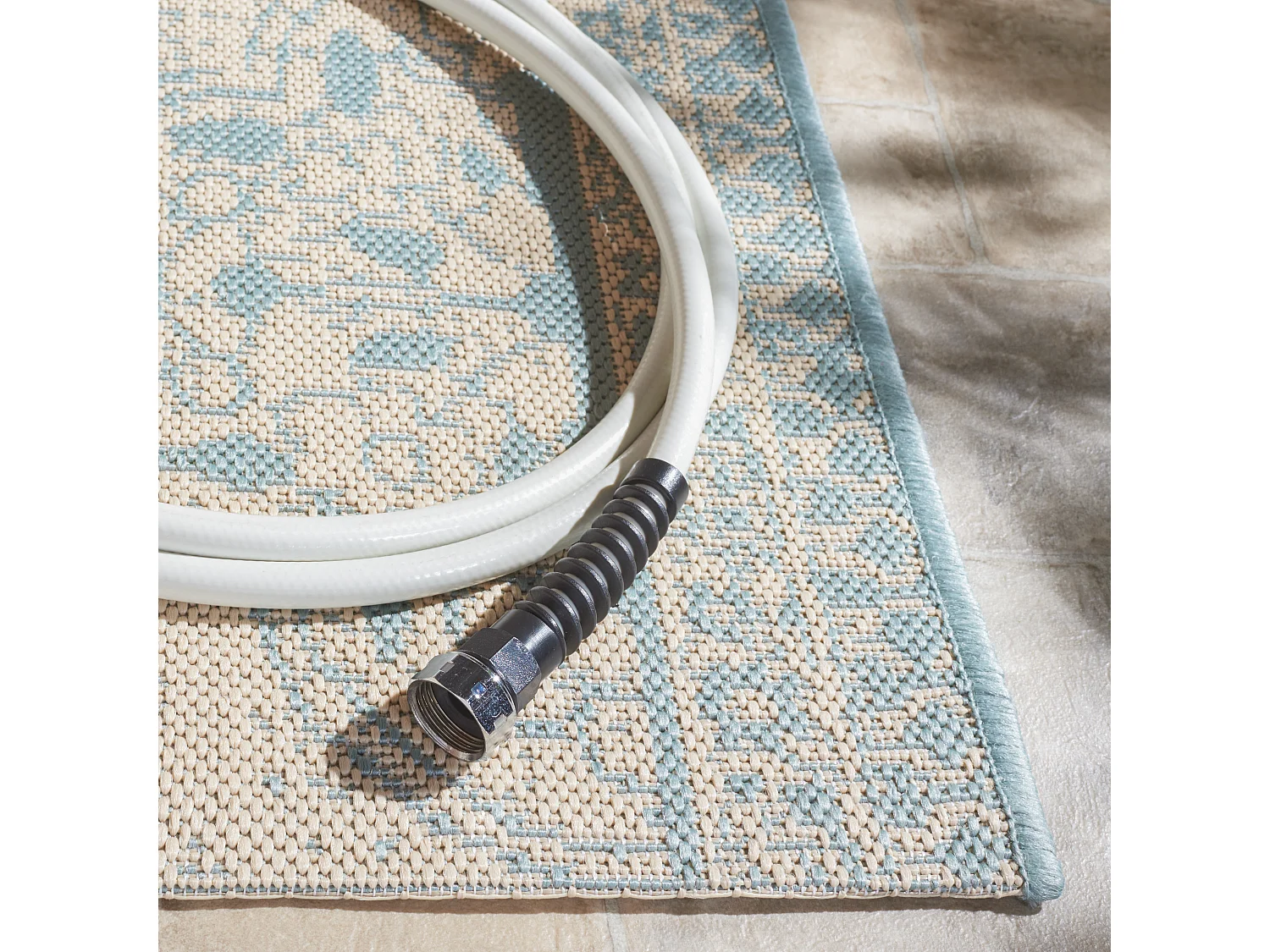 Tapis Bleu/Neutre 122 X 183 cm - Borano