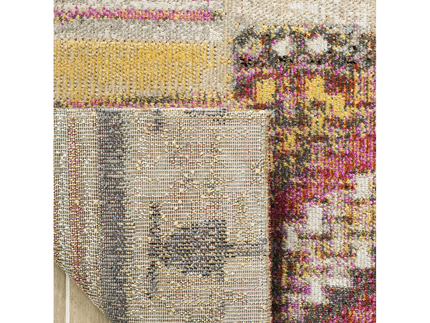 Tapis Neutre/Multicolore 91 X 152 cm - Leighton