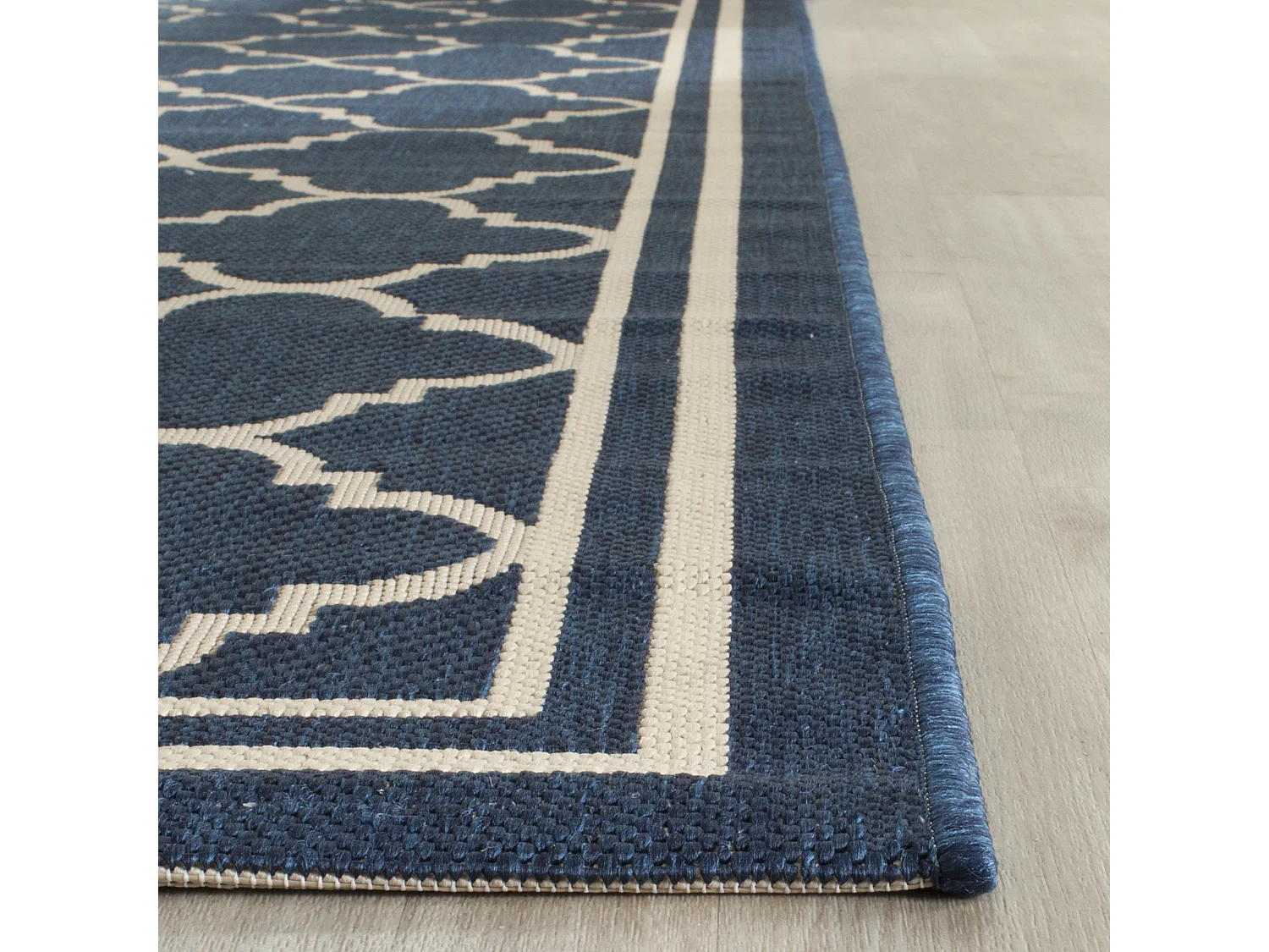 Tapis Bleu Marine/Neutre 122 X 170 cm - Bleeker