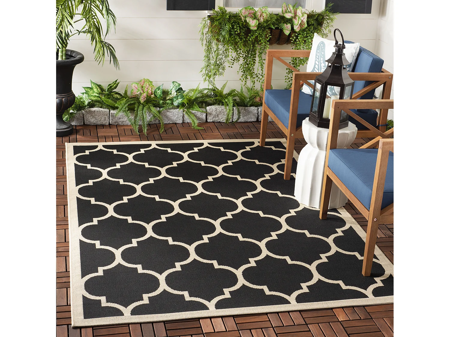 Tapis Noir/Neutre 160 X 231 cm - Arista