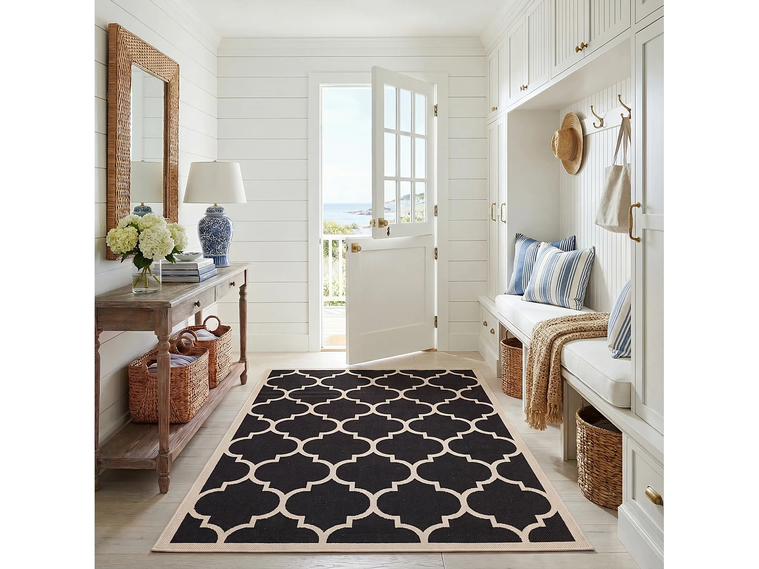 Tapis Noir/Neutre 160 X 231 cm - Arista