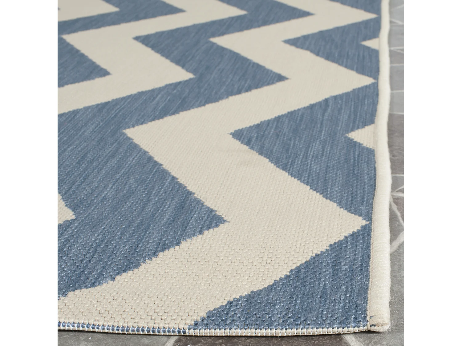 Tapis Bleu/Neutre 122 X 170 cm - Amalfi