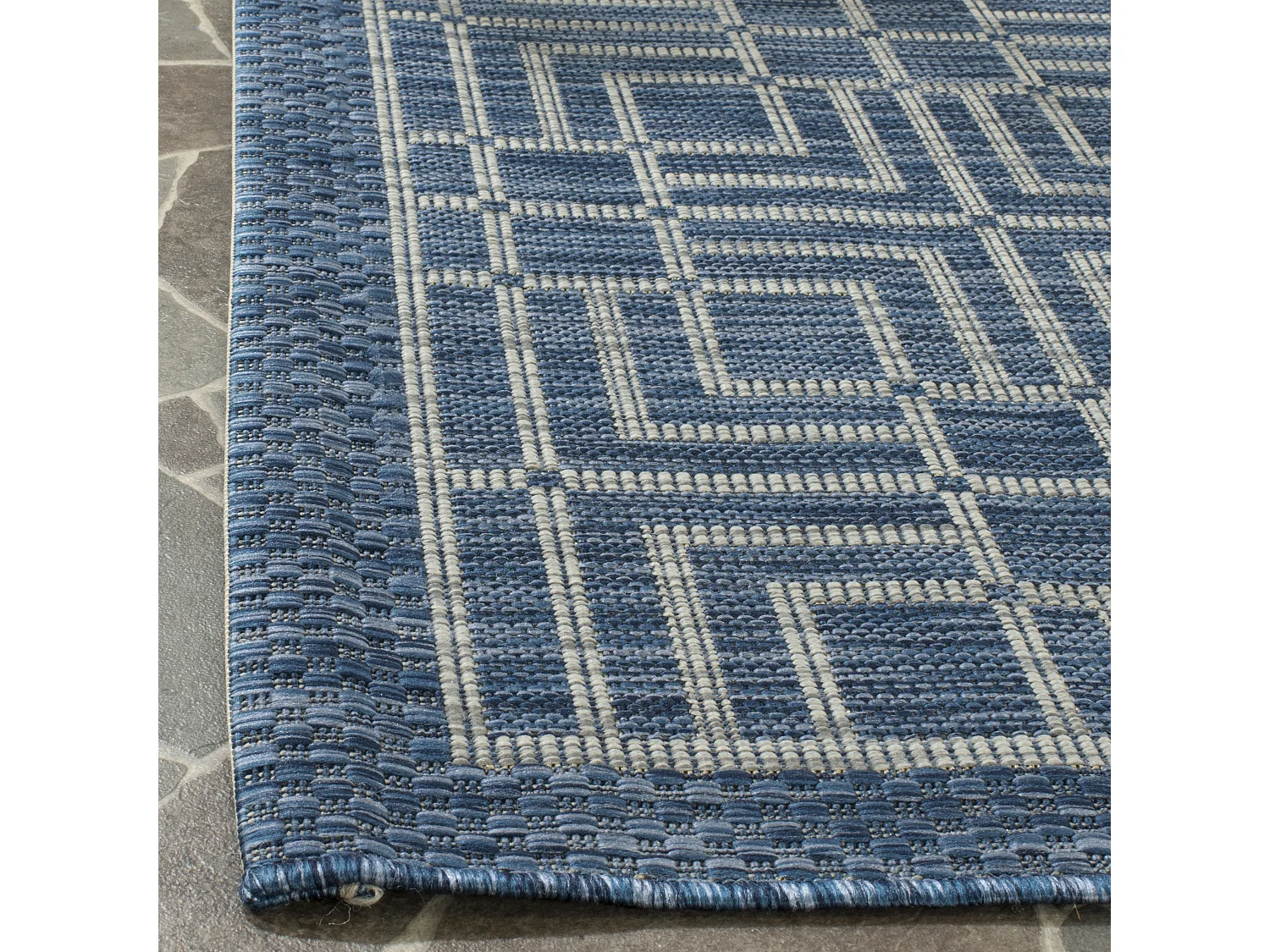 Tapis Bleu Marine/Gris 79 X 152 cm - Nantucket