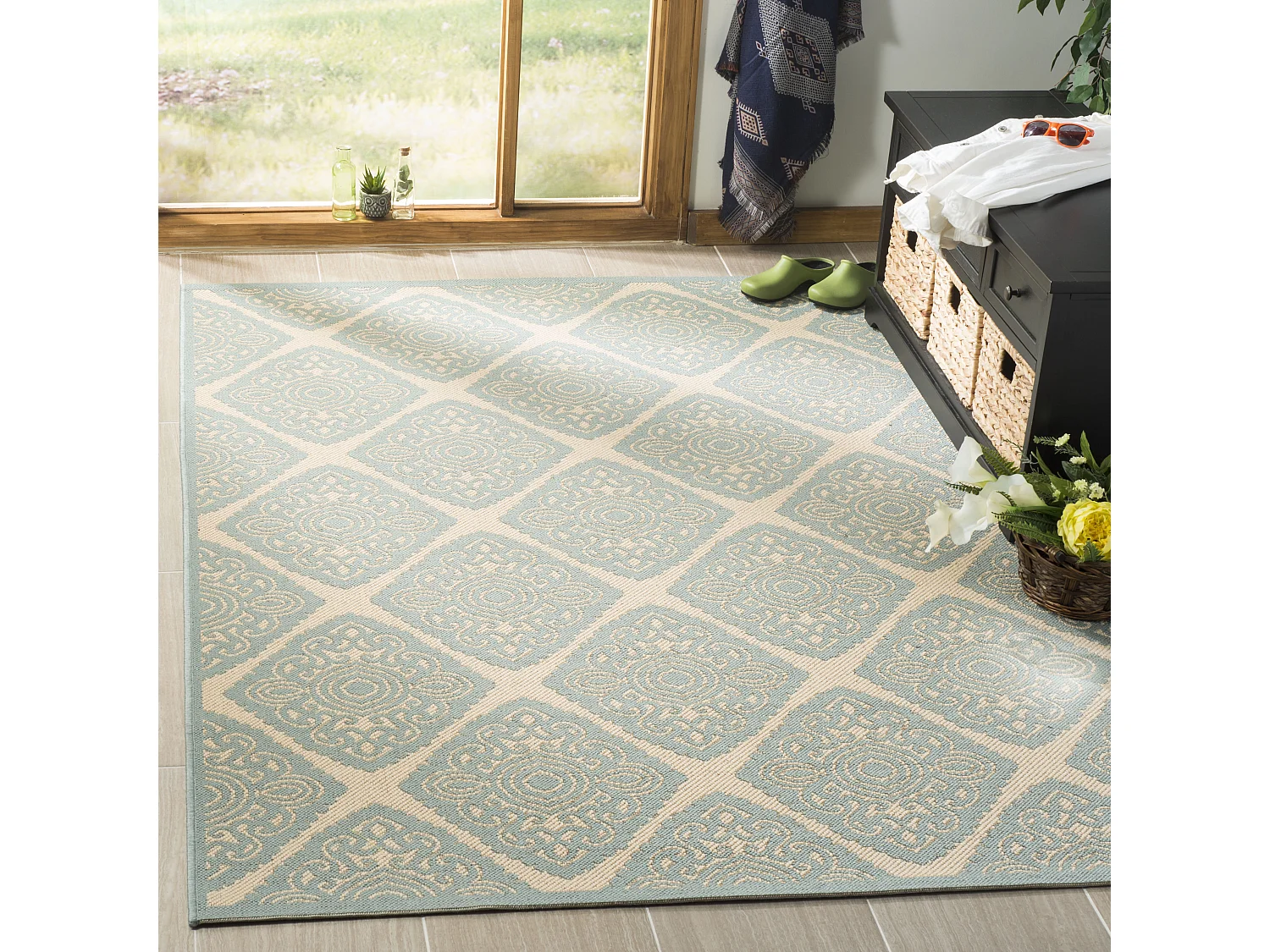 Tapis Bleu/Neutre 79 X 152 cm - Salina