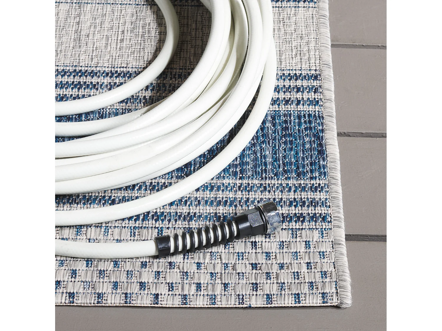 Tapis Gris/Bleu Marine 79 X 152 cm - Odessa