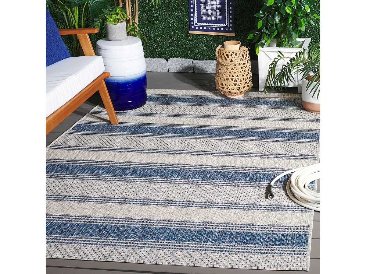 Tapis Gris/Bleu Marine 79 X 152 cm - Odessa