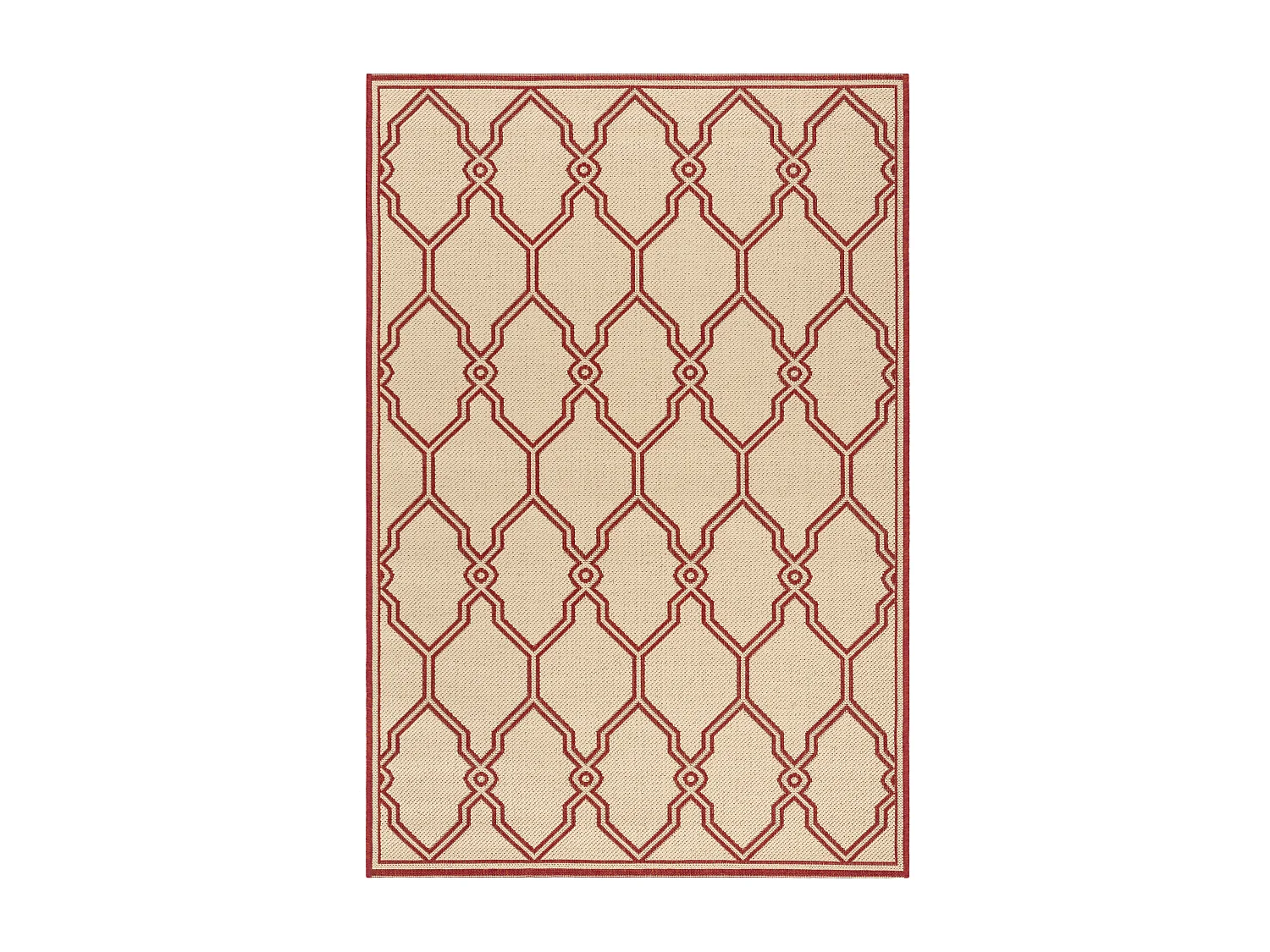 Tapis Rouge/Neutre 155 X 229 cm - Nerano