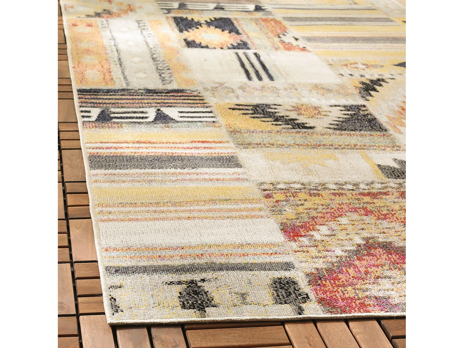 Tapis Neutre/Multicolore 122 X 183 cm - Leighton