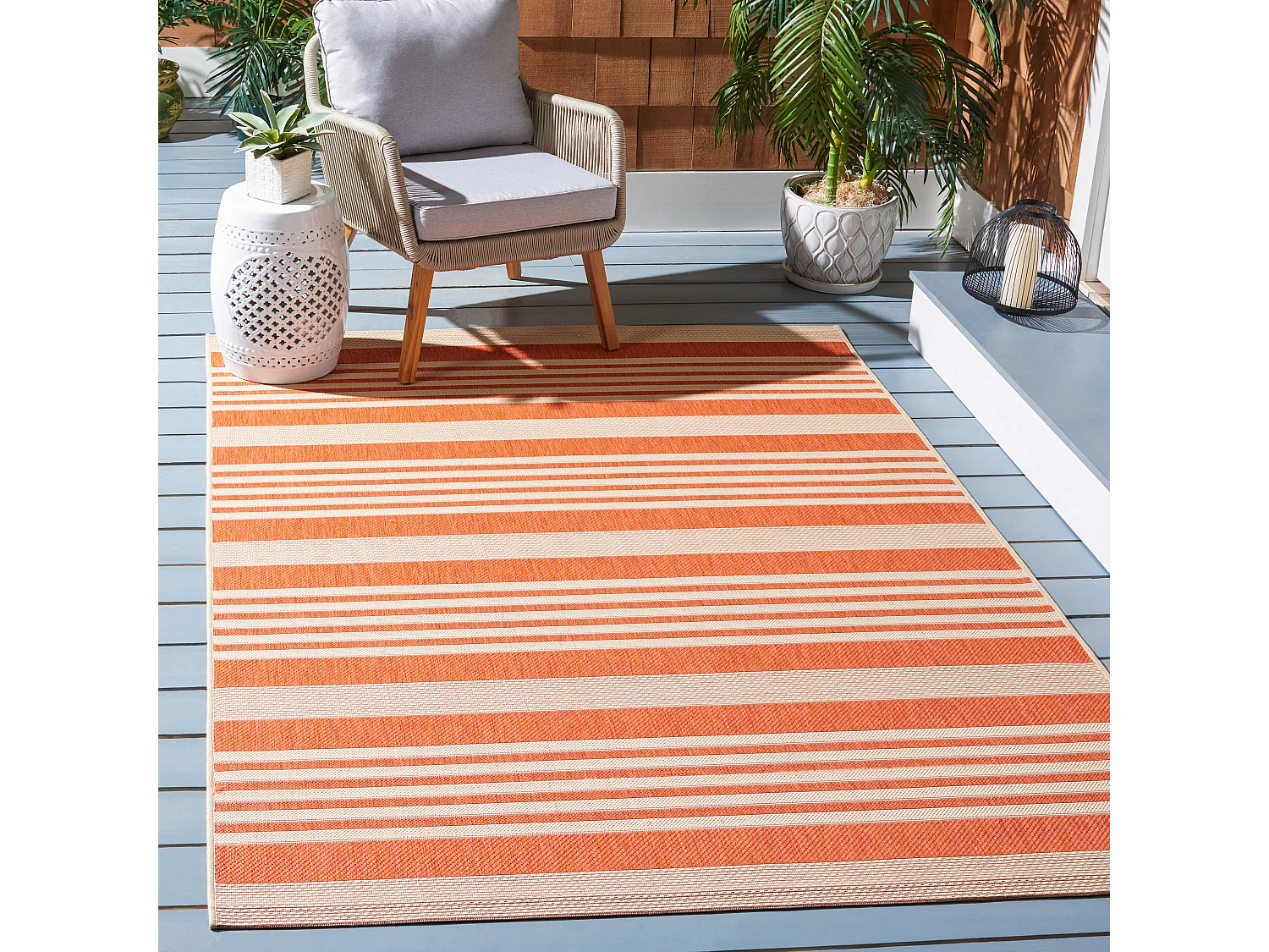 Tapis Orange/Neutre 122 X 170 cm - Gemma