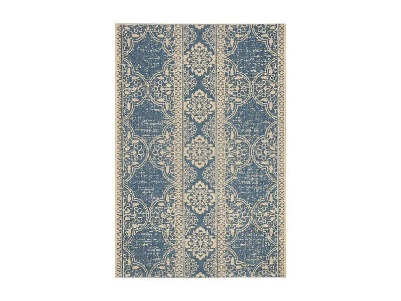 Tapis Neutre/Bleu 79 X 152 cm - Borano