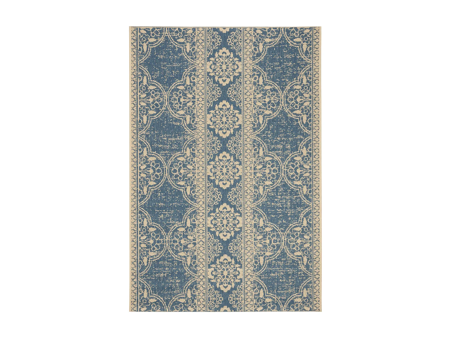 Tapis Neutre/Bleu 79 X 152 cm - Borano