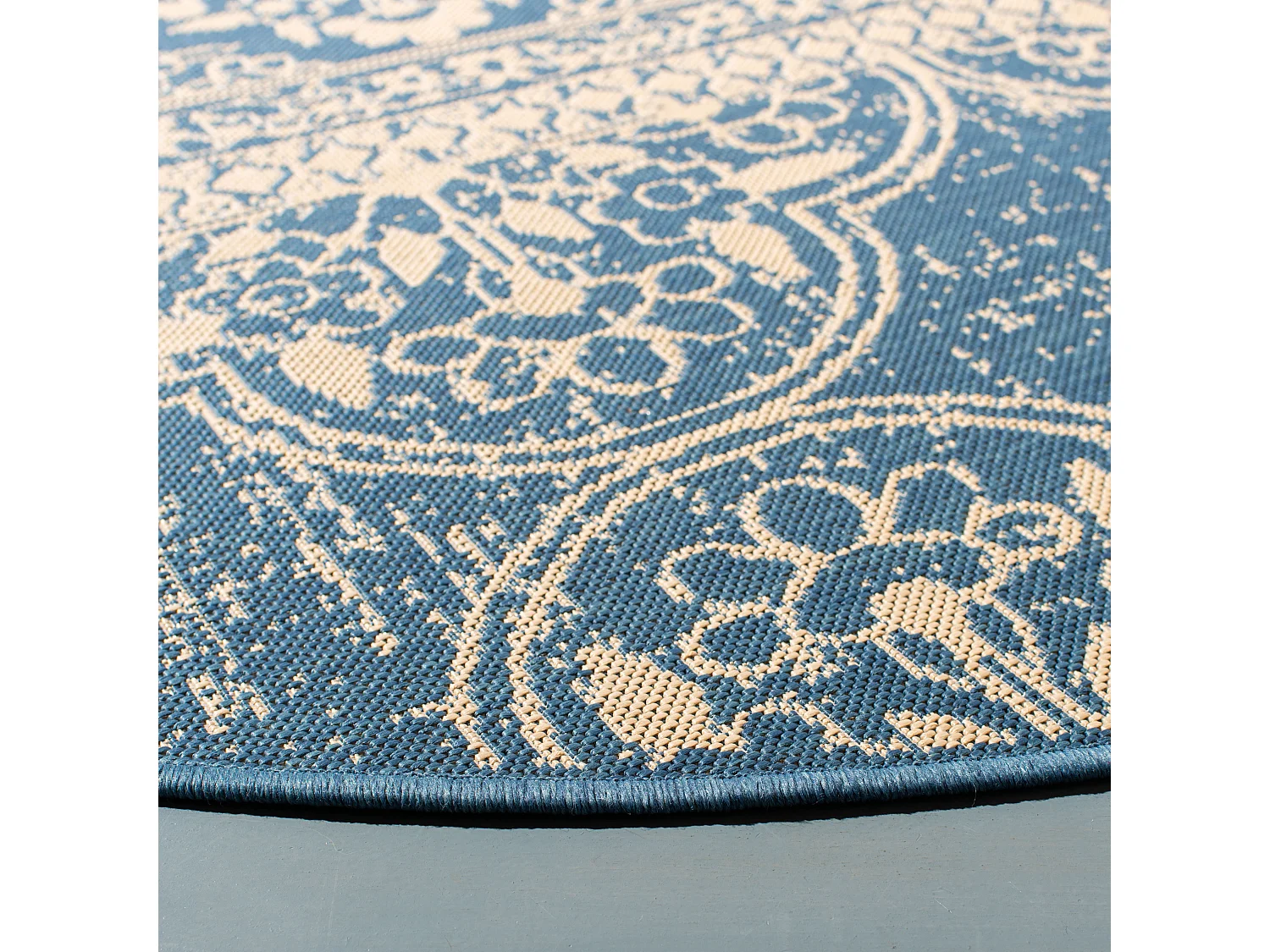 Tapis Neutre/Bleu 79 X 152 cm - Borano