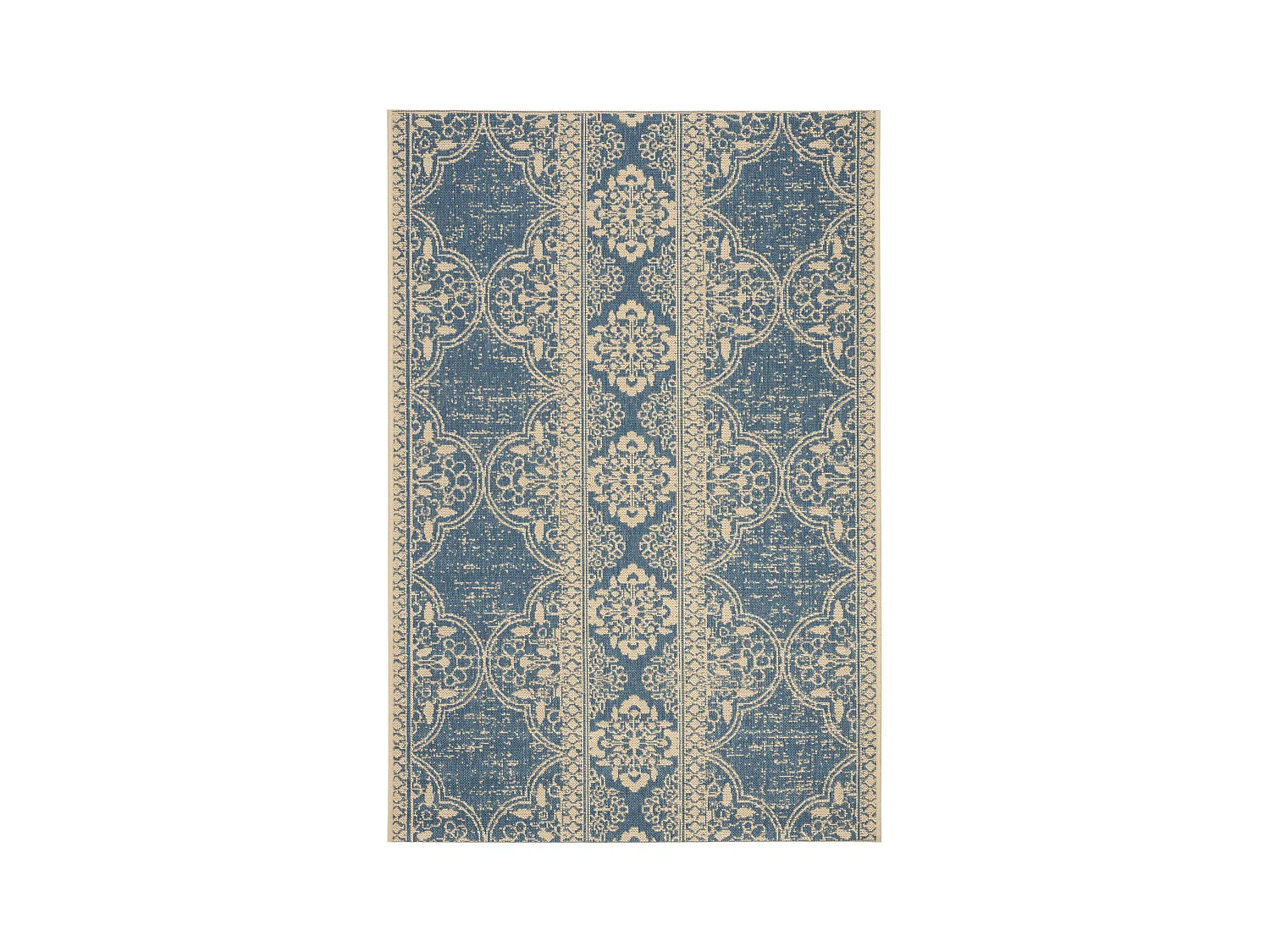 Tapis Neutre/Bleu 79 X 152 cm - Borano
