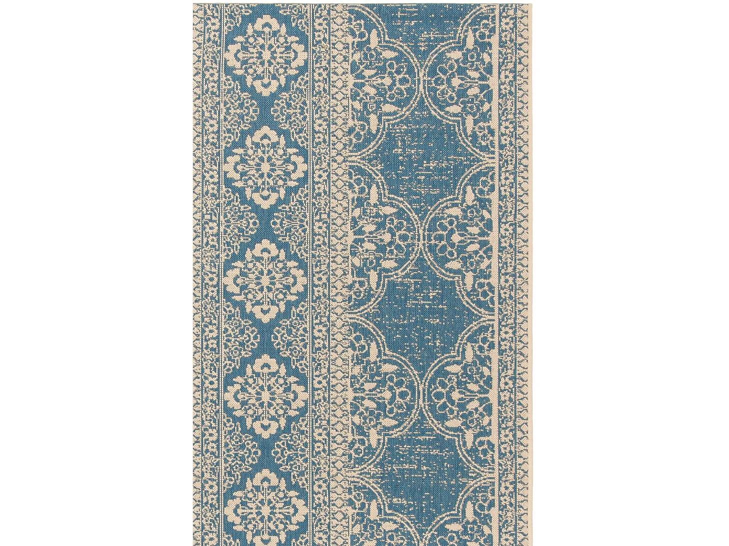 Tapis Neutre/Bleu 79 X 152 cm - Borano