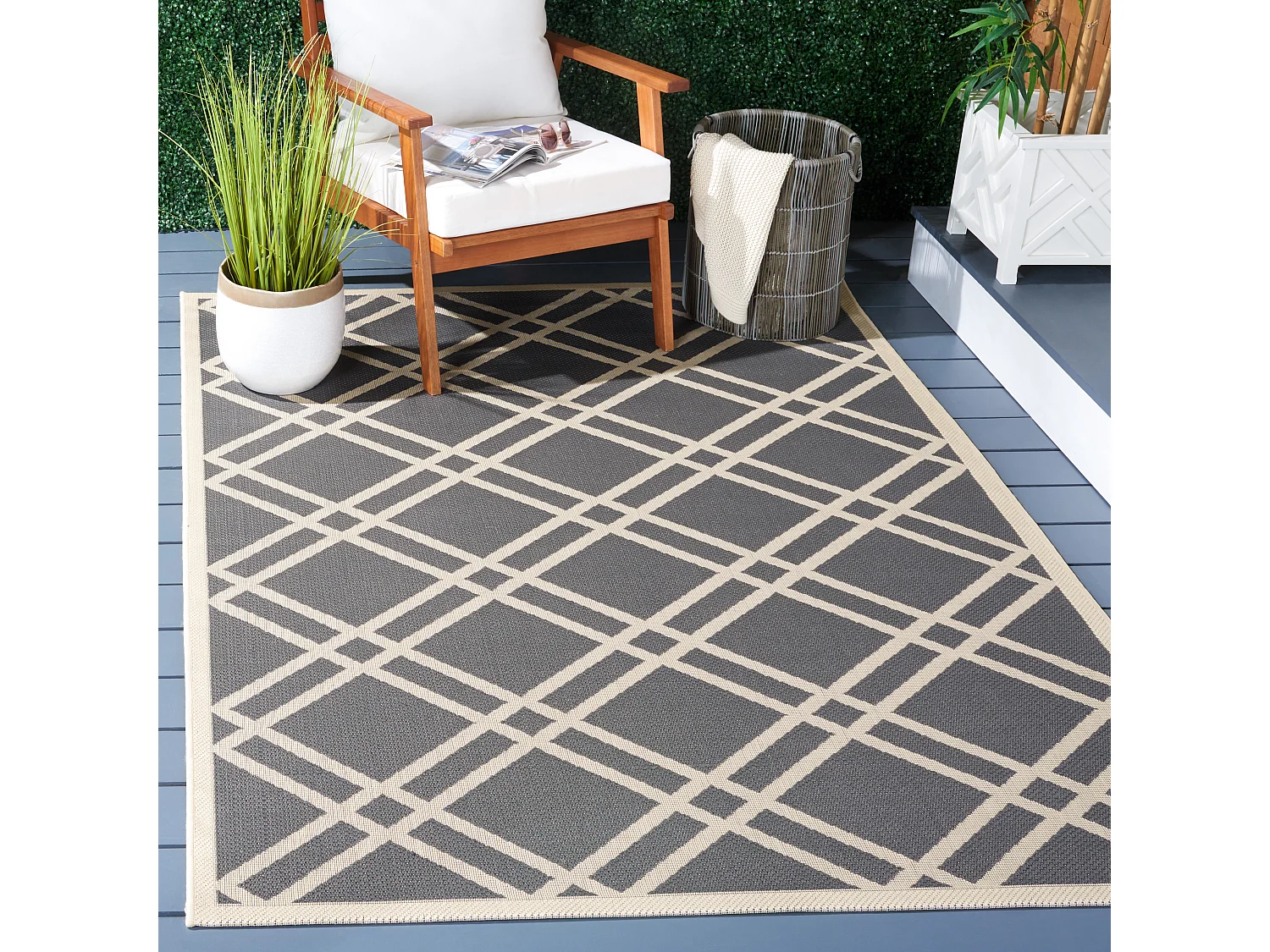 Tapis Gris/Neutre 122 X 170 cm - Thalia