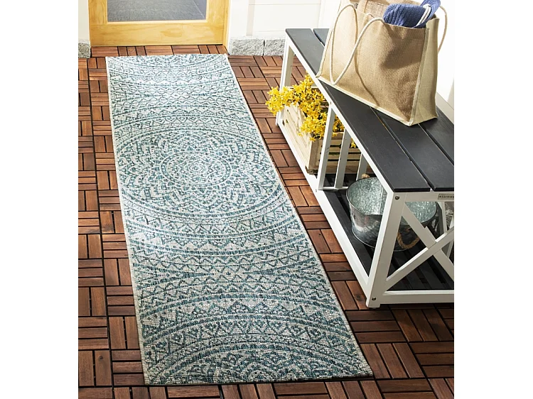 Tapis Gris/Bleu 79 X 152 cm - Kalene