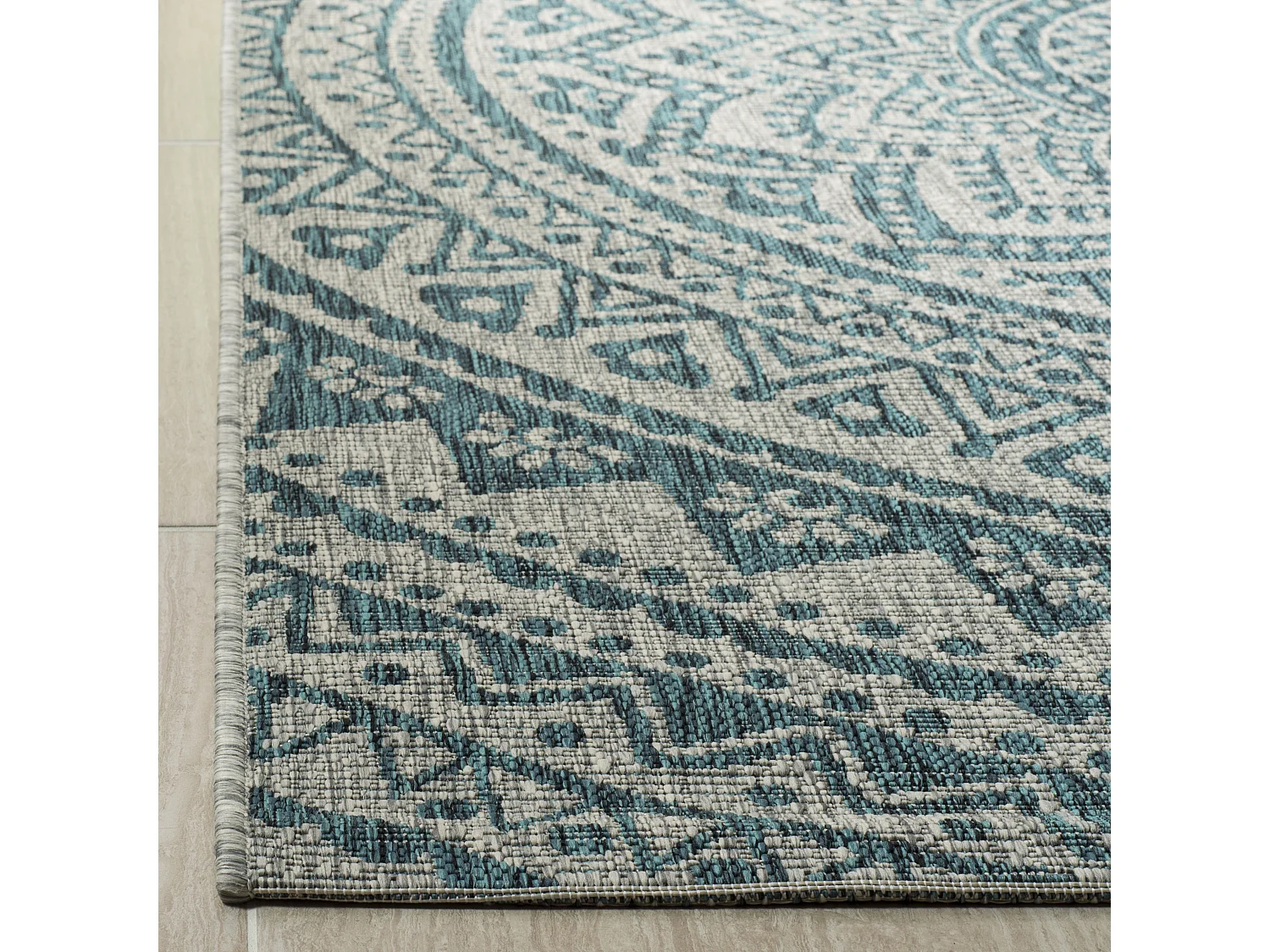 Tapis Gris/Bleu 79 X 152 cm - Kalene