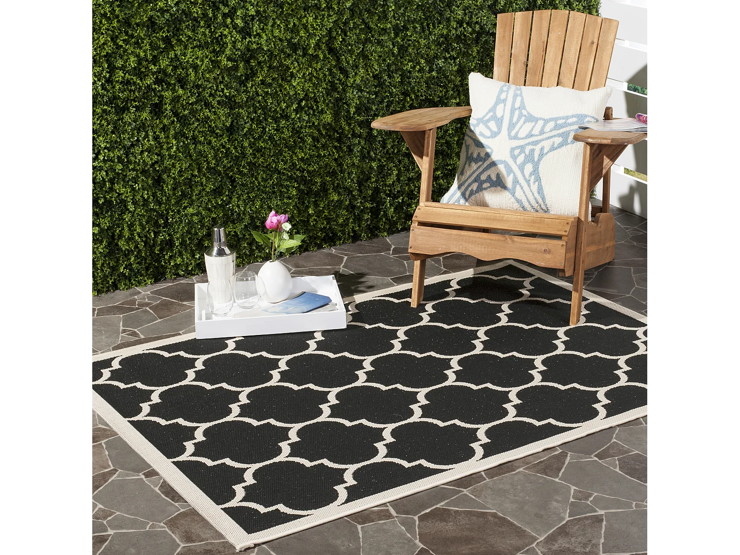 Tapis Noir/Neutre 122 X 170 cm - Arista