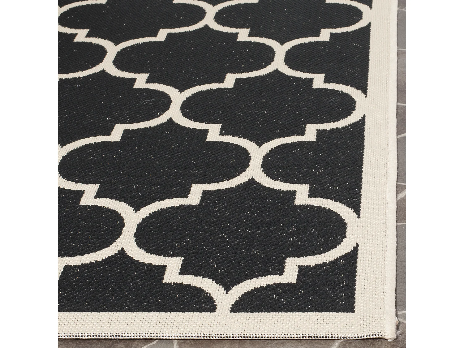 Tapis Noir/Neutre 122 X 170 cm - Arista