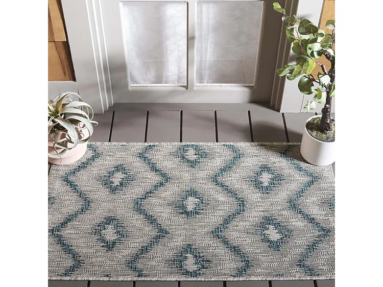 Tapis Gris/Bleu 79 X 152 cm - Thais