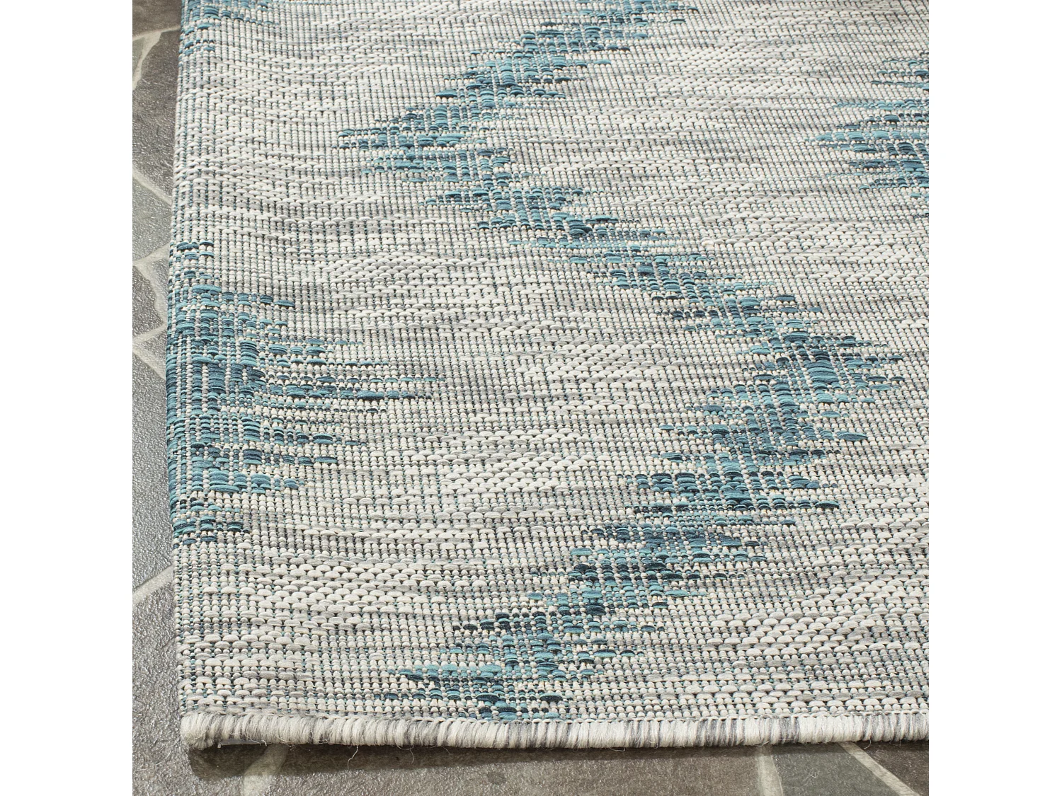 Tapis Gris/Bleu 79 X 152 cm - Thais