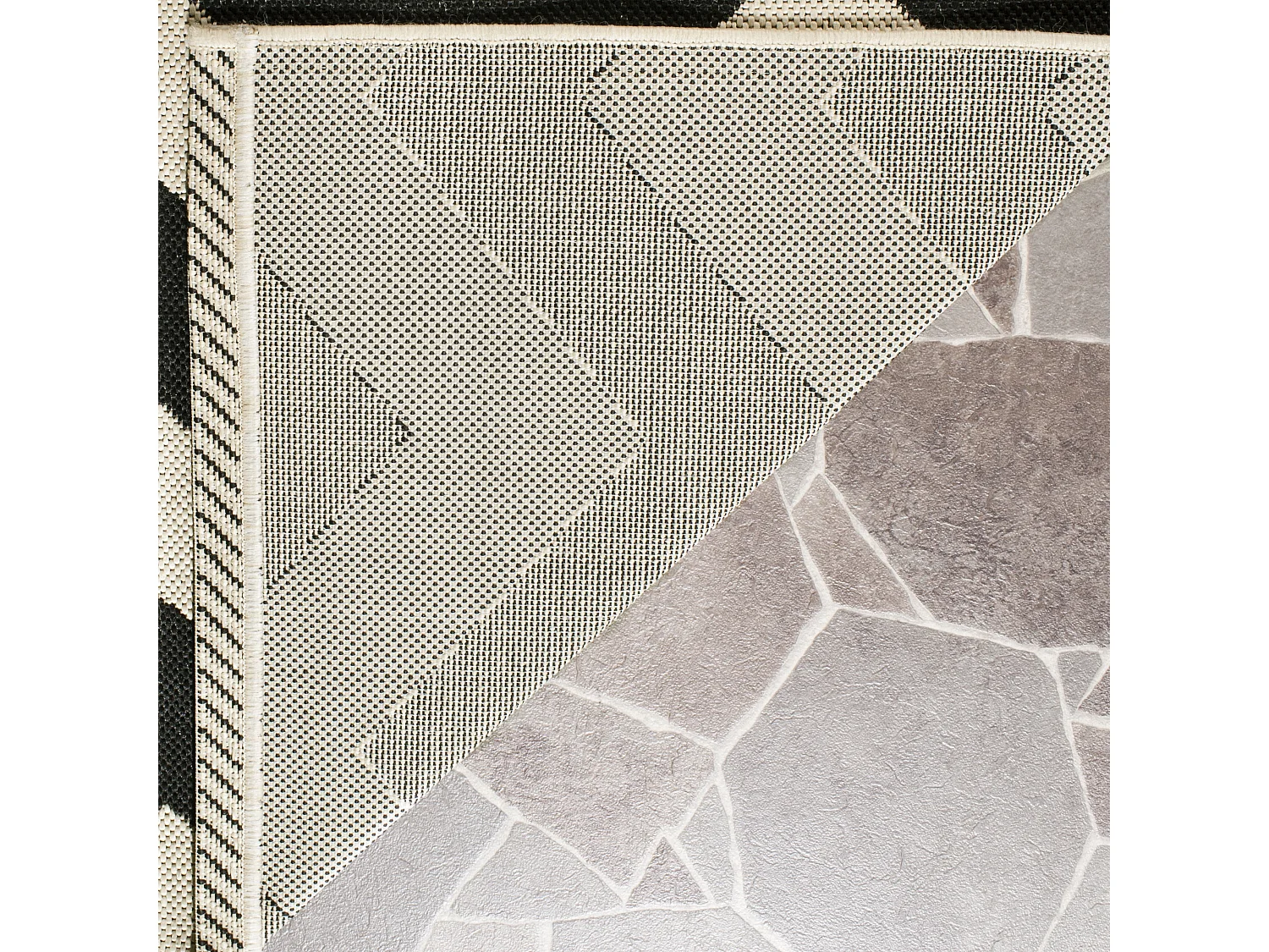 Tapis Noir/Neutre 69 X 244 cm - Chelsea